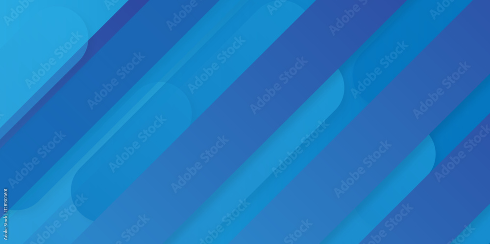 Poster abstract blue stripes background with waves. light curve line motion technology.