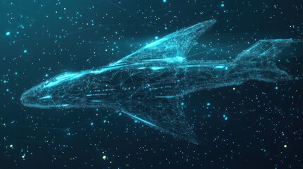 Fototapeta premium Futuristic Aircraft Design Networked Constellation