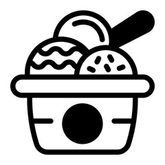 This Ice Cream icon is suitable for Restaurant Menu, Food, etc