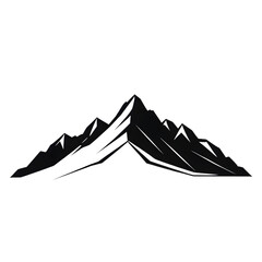 A vector illustration of a mountain silhouette set, featuring rugged grunge textures for a bold and artistic effect.