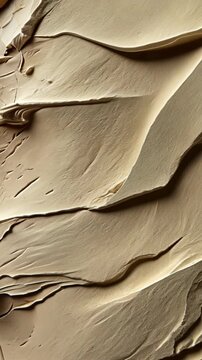 putty strokes on the wall for a smooth surface