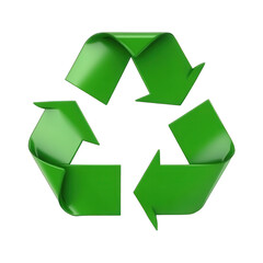Obraz premium The symbol for recycling made of green plastic film