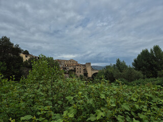 Fototapeta premium Pont de Besalú in the town of Besalu in the province of Girona, Spain. 