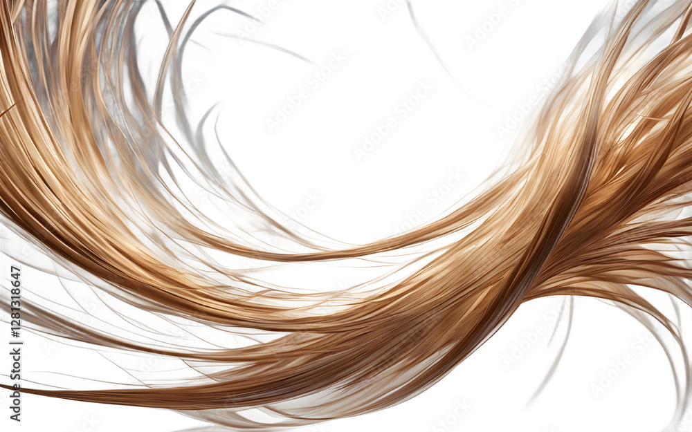 Poster a gust of wind represented by curving air currents, isolated on a empty plain background