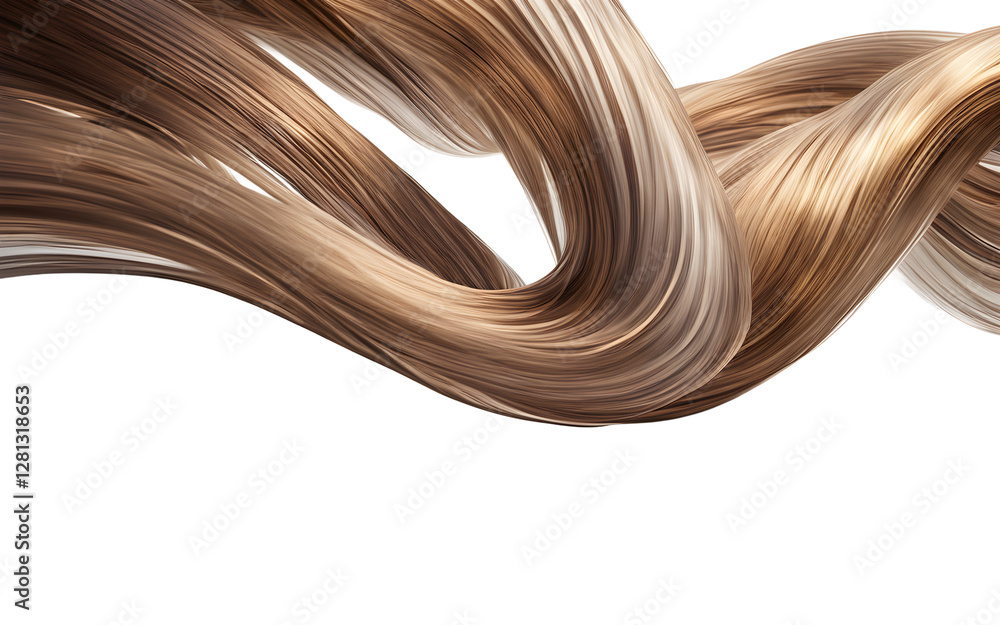 Poster a gust of wind represented by curving air currents, isolated on a empty plain background