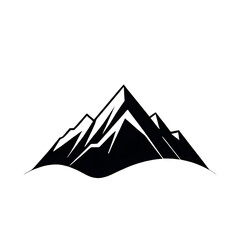 A vector illustration of a mountain silhouette set, featuring rugged grunge textures for a bold and artistic effect.
