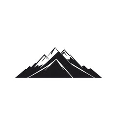A vector illustration of a mountain silhouette set, featuring rugged grunge textures for a bold and artistic effect.