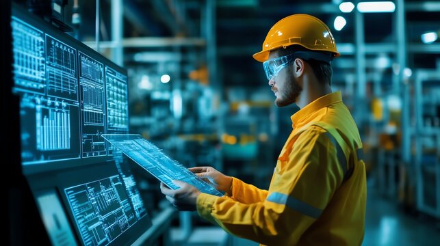 Engineers are analyzing production yield data to improve manufacturing efficiency.