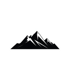A vector illustration of a mountain silhouette set, featuring rugged grunge textures for a bold and artistic effect.