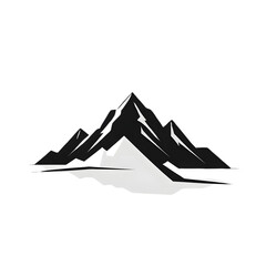 A vector illustration of a mountain silhouette set, featuring rugged grunge textures for a bold and artistic effect.