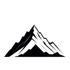 A vector illustration of a mountain silhouette set, featuring rugged grunge textures for a bold and artistic effect.