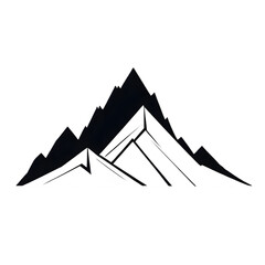 A vector illustration of a mountain silhouette set, featuring rugged grunge textures for a bold and artistic effect.