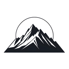 A vector illustration of a mountain silhouette set, featuring rugged grunge textures for a bold and artistic effect.