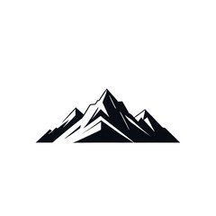 A vector illustration of a mountain silhouette set, featuring rugged grunge textures for a bold and artistic effect.