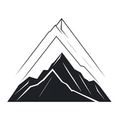 A vector illustration of a mountain silhouette set, featuring rugged grunge textures for a bold and artistic effect.