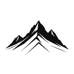 A vector illustration of a mountain silhouette set, featuring rugged grunge textures for a bold and artistic effect.