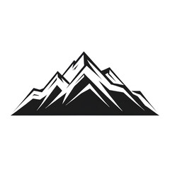 A vector illustration of a mountain silhouette set, featuring rugged grunge textures for a bold and artistic effect.