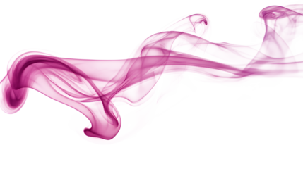 Abstract Wispy Purple Smoke Wave with Soft Motion Effect on Transparent Background