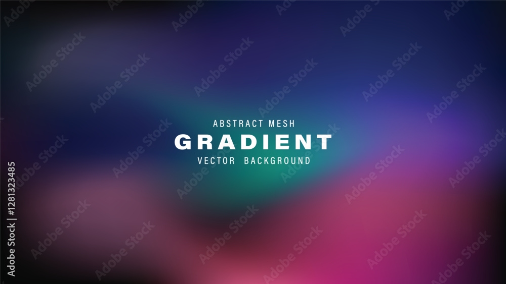 Poster abstract mesh gradient vector background design template purple