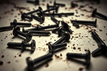 Mixed screws and nails.