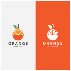 orange logo, orange juice logo, fresh juice for brand with simple design