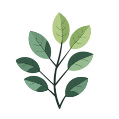 2D flat vector illustration Ornamental Leaves icon isolated on a white background.

