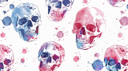 Seamless Skull Pattern for Creative Projects