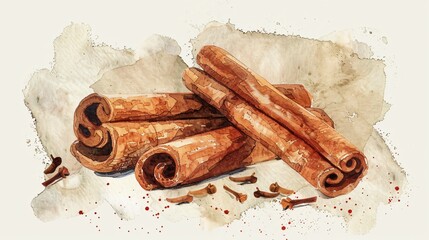 Hand-Drawn Vector Illustration of Cinnamon Stick