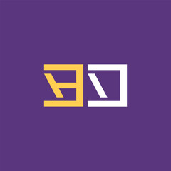Initial BD Logo design vector. Illustration of BD Letter logotype element