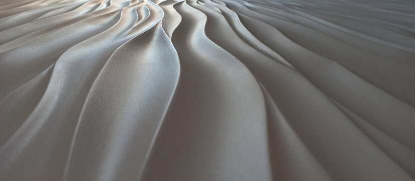Abstract texture with smooth waves and soft lines. The play of light and shadows creates penetration and volume, an ideal approach for backgrounds, interiors and minimalist design.
