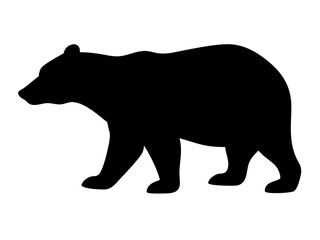 Obraz premium silhouette of bear on white background
