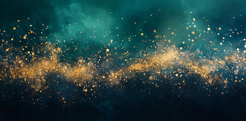 A gradient of deep emerald green fading into dark blue