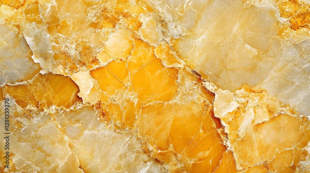 Poster luxurious amber toned marble texture with intricate natural patterns and veins detailed close up of 