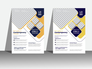 Modern and elegant real estate flyer design template