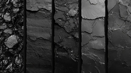 Industrial-grade pea coal texture collage, suitable for banners or 3D mapping applications. 
