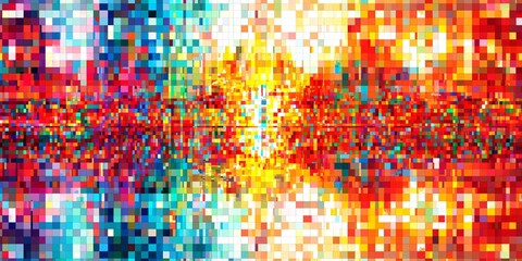 vibrant abstract pixel art background for creative projects