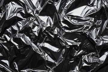 shiny silver leaf aluminum foil texture, perfect for abstract art. - obrazy, fototapety, plakaty