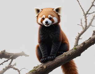 Naklejka premium Fiery Charm: Red Panda