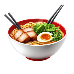 Delicious ramen bowl with pork, egg, and vegetables.