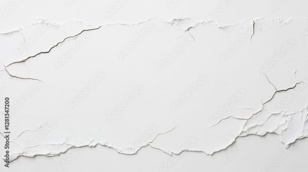 Poster cracked white wall texture creating an abstract background for various design purposes and artistic 