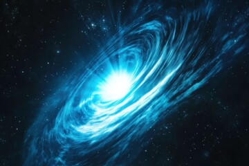 Obraz premium Radiant Gamma Wave Emanating in Cosmic Space: A Glimpse into Relativity and Energy Dynamics