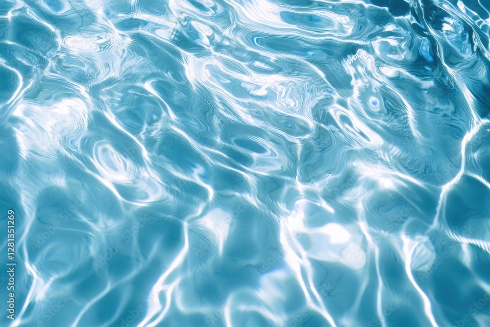 Poster Sunlight reflecting and creating patterns on water surface