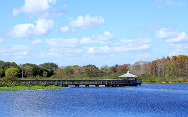 Beautiful Green Cay Preserve Wetland in Boynton Beach, Florida, USA.