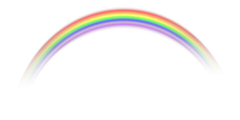 Vector rainbow with transparent effect Png. Rainbow icon. Shape arch on transparent background. Rainbow, effect after rain. Vector illustration. Transparent rainbows. Downpour, hail rainy. Png