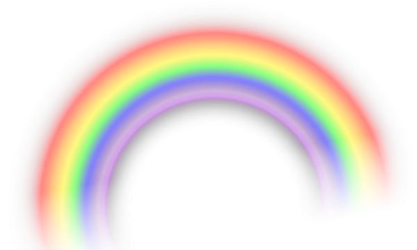 Vector rainbow with transparent effect Png. Rainbow icon. Shape arch on transparent background. Rainbow, effect after rain. Vector illustration. Transparent rainbows. Downpour, hail rainy. Png