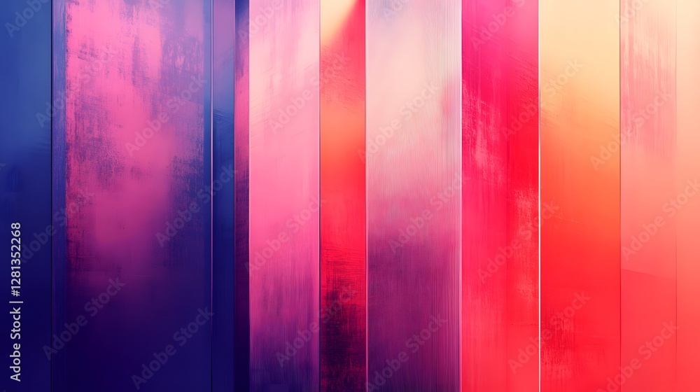 Poster Mesmerizing abstract background with a vibrant gradient of bold geometric color patterns and dynamic fluid shapes  This digital artwork creates a visually striking