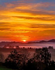 Obraz premium Majestic sunset of the mountains landscape. Wonderful Nature