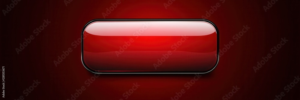 Fototapete engaging click here button with shiny red rectangle for interactive web experience