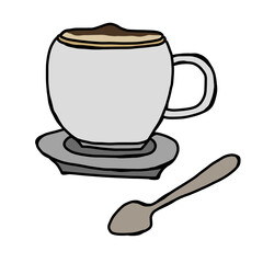 cup of coffee and spoon