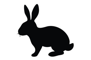 rabbit vector Icon, rabbit Silhouette, Isolated on White Background